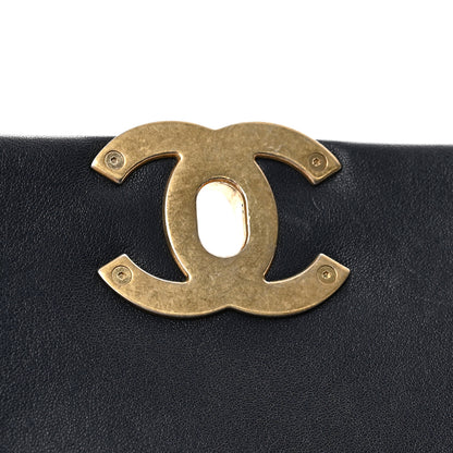 Chanel Goatskin Quilted Large Chanel 19 Flap Dark Blue 11 of 13