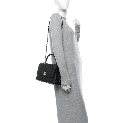 Chanel Caviar Quilted Small Coco Handle Flap Black 2 of 10