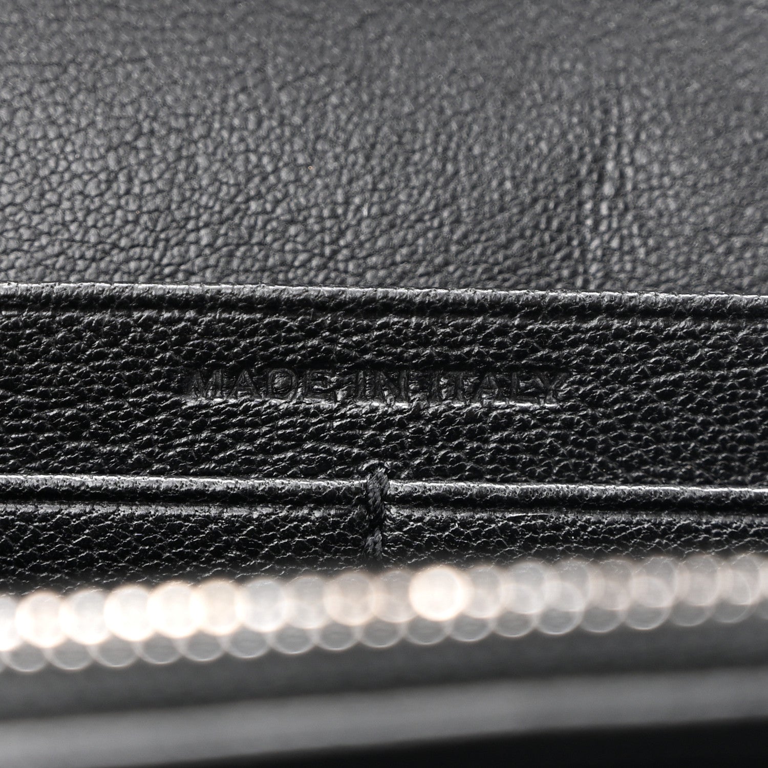 Saint Laurent Sheepskin Tri-Quilt Monogram Envelope Chain Wallet Black 7 of 13