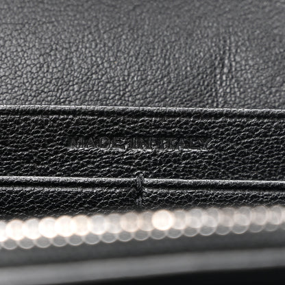 Saint Laurent Sheepskin Tri-Quilt Monogram Envelope Chain Wallet Black 7 of 13