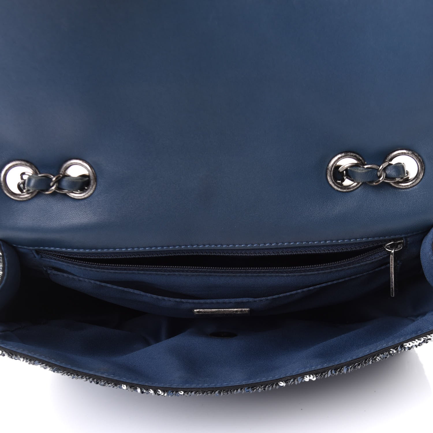 Chanel Sequin Medium Coco Cuba Single Flap Blue 5 of 11