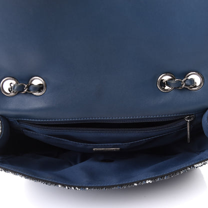 Chanel Sequin Medium Coco Cuba Single Flap Blue 5 of 11