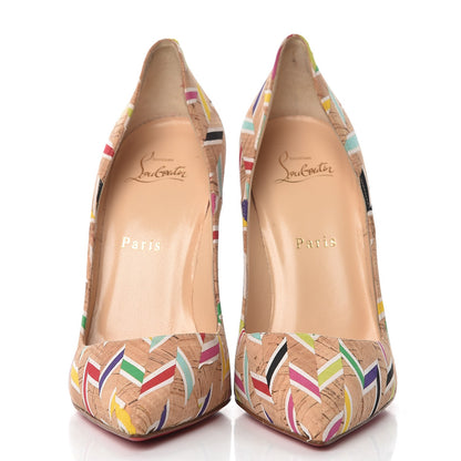 Christian Louboutin Cork Chevron Print So Kate 120 Pumps 39 Multicolor 3 of 9