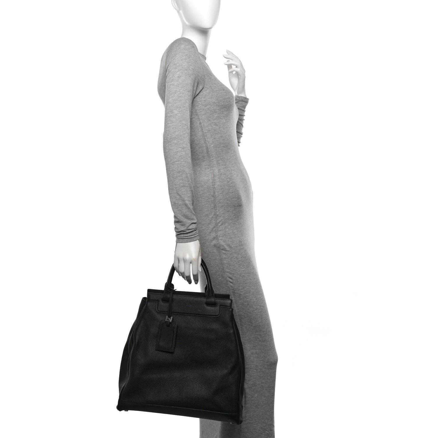 Moynat Taurillon Gex Pauline Haut Tote Black 2 of 12