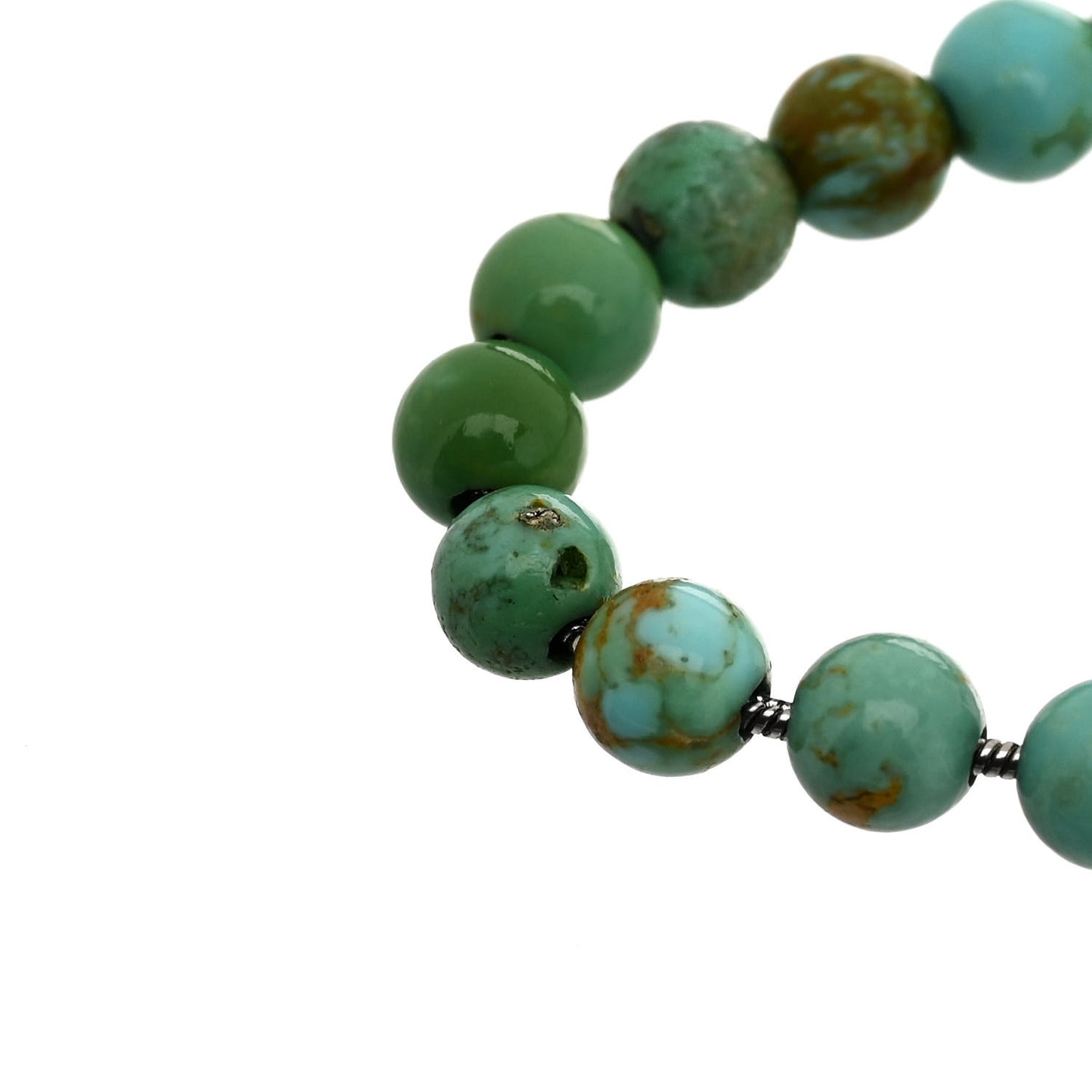 Sterling Silver Turquoise 4mm Spiritual Beads Bracelet
