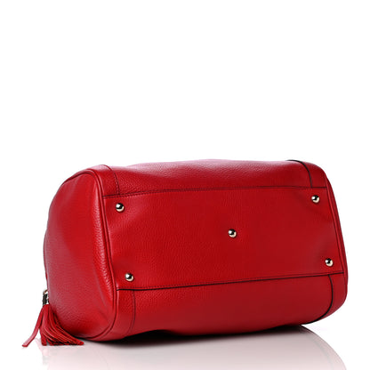 Gucci Pebbled Calfskin Medium Soho Boston Red 3 of 11