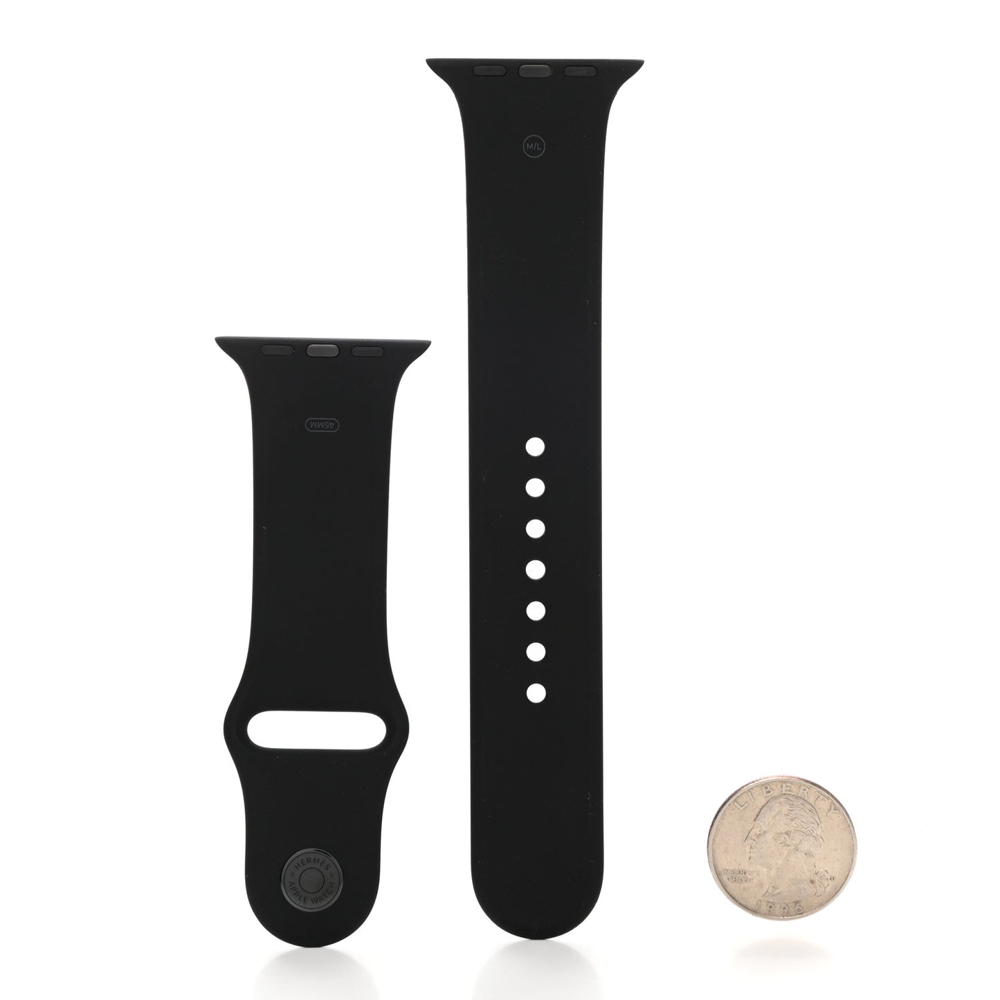 Silicone 45mm Apple Sports Watch Single Tour Band Black