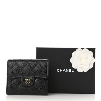 Chanel Caviar Quilted Compact Flap Wallet Black 9 of 9