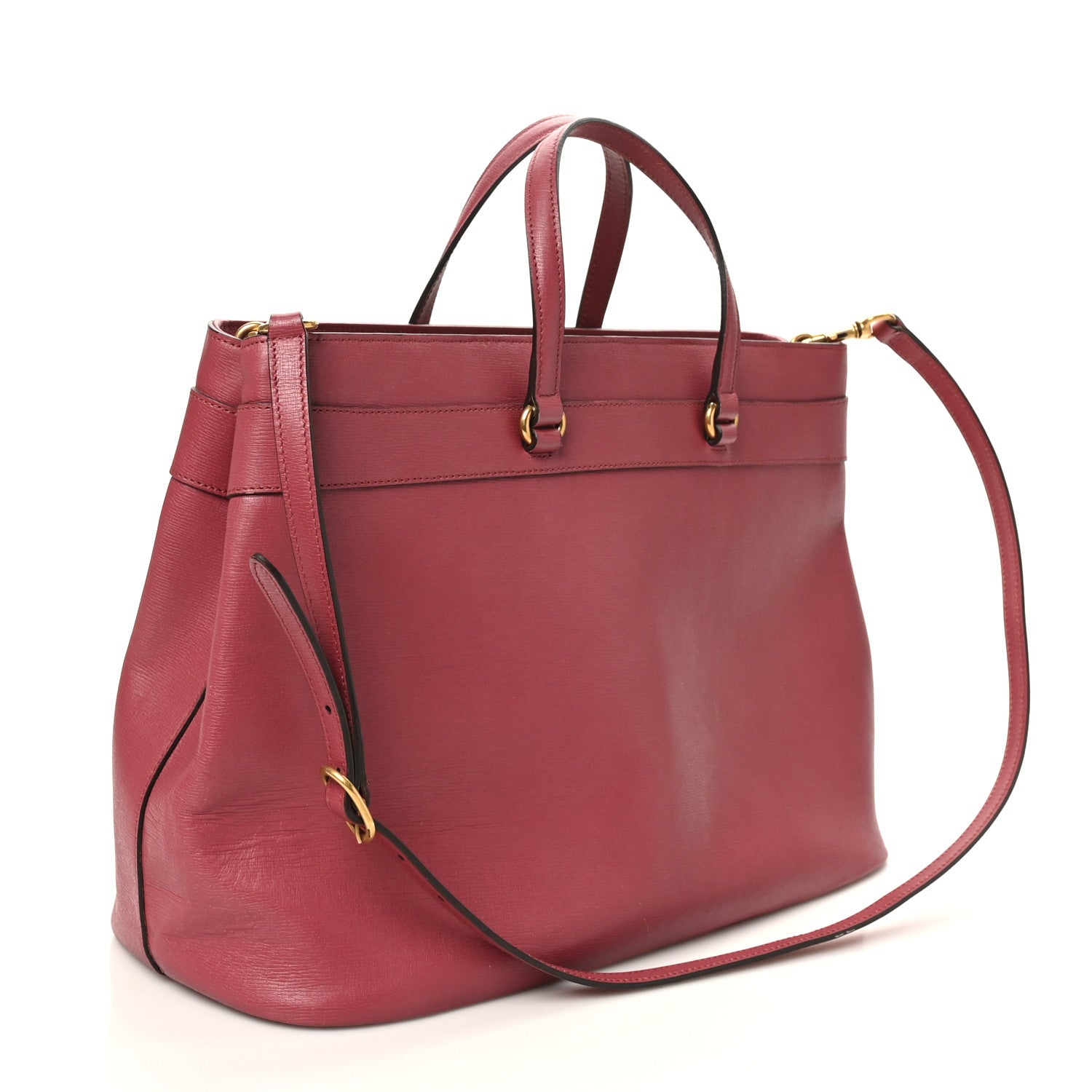 Gucci Textured Calfskin Large Bright Bit Tote Pink 3 of 11