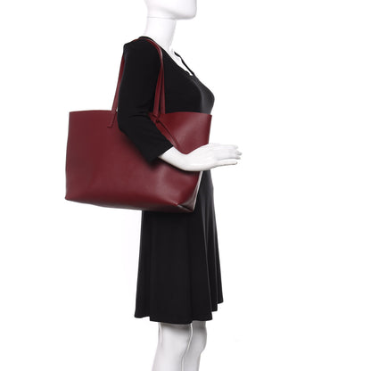 Saint Laurent Calfskin Large Shopping Tote Rouge Legion 2 of 10