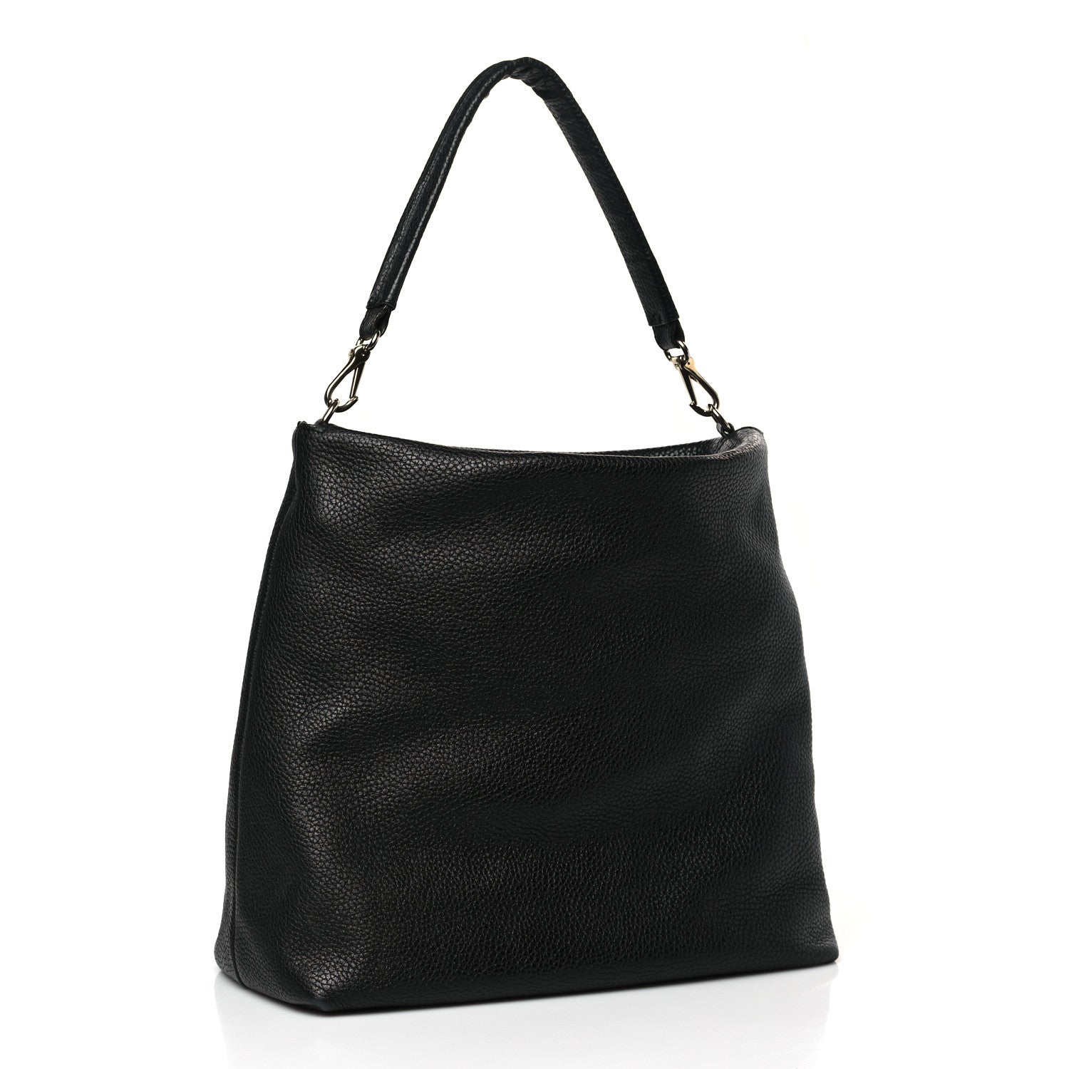 Burberry Grainy Calfskin Medium Cale Hobo Black 3 of 10