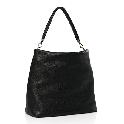 Burberry Grainy Calfskin Medium Cale Hobo Black 3 of 10