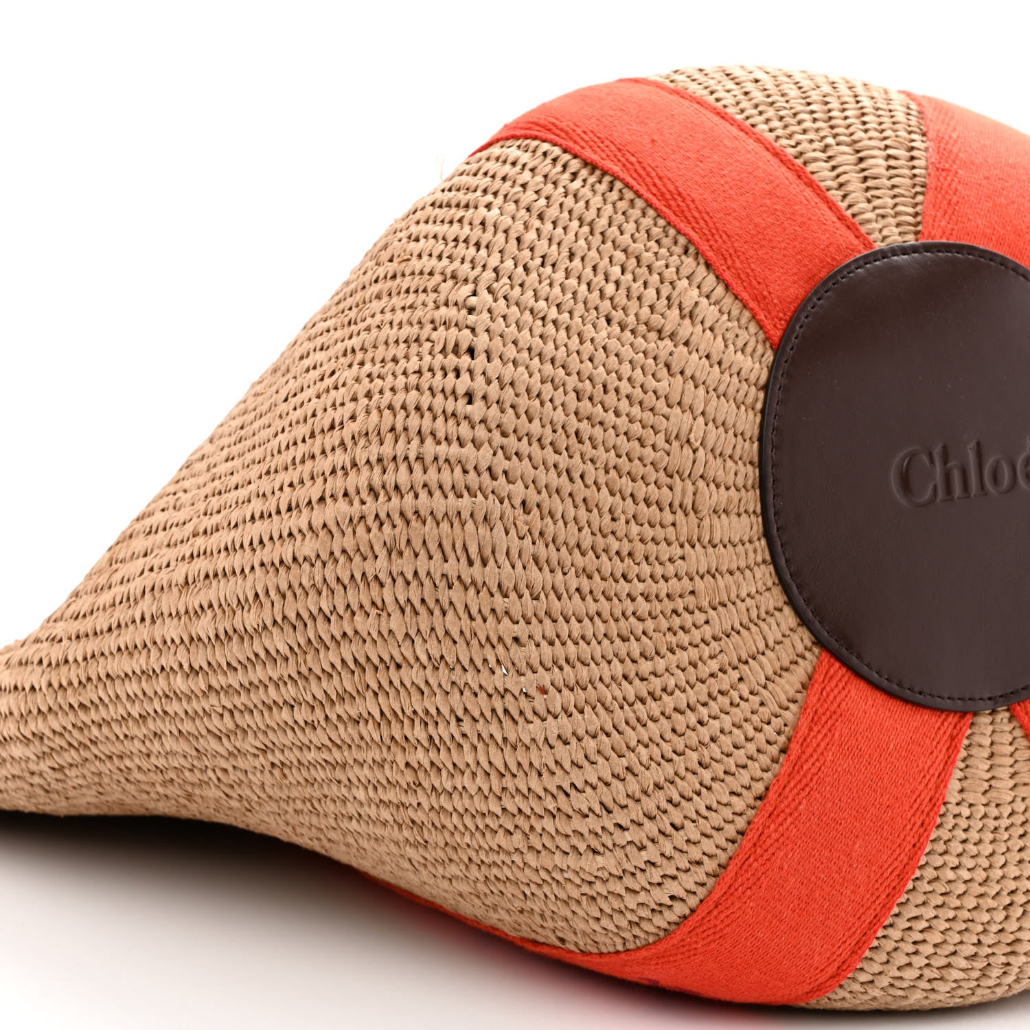 Chloe Raffia Woody Tote Orange 8 of 11