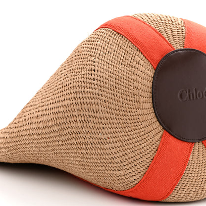 Chloe Raffia Woody Tote Orange 8 of 11