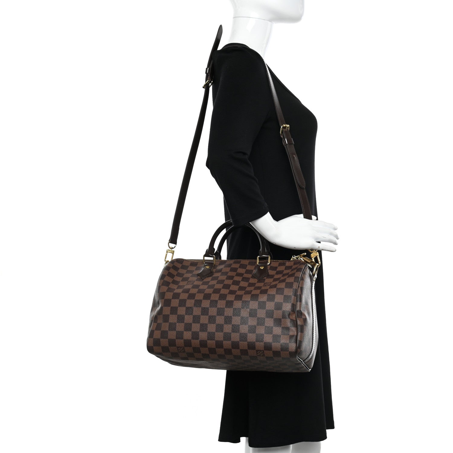 Louis Vuitton Damier Ebene Speedy Bandouliere 30 2 of 11