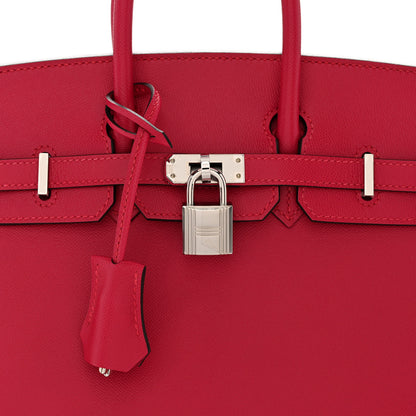 Hermes Madame Calfskin Birkin Sellier 25 Framboise 8 of 13