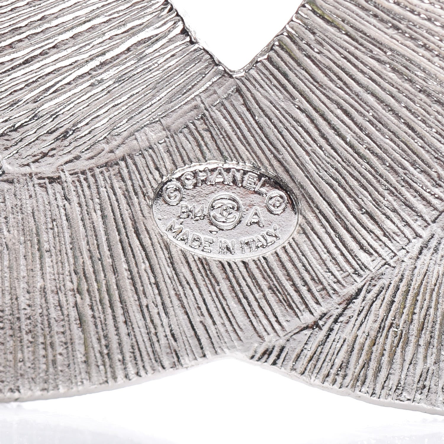Chanel Baguette Crystal CC Brooch Silver 4 of 4