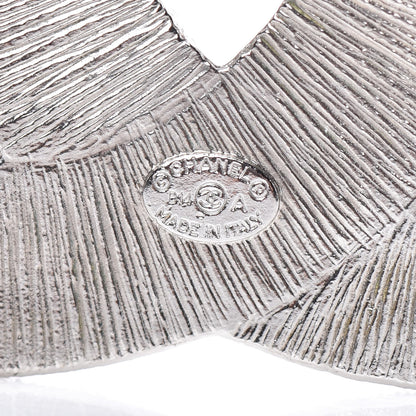 Chanel Baguette Crystal CC Brooch Silver 4 of 4