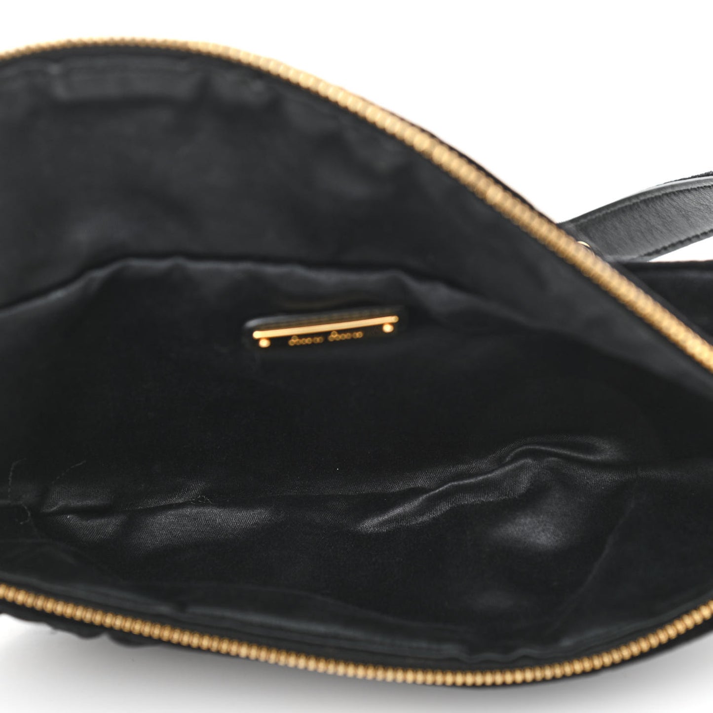 Velvet Matelasse Belt Bag Black
