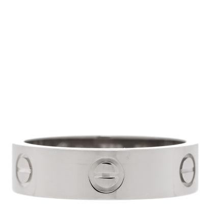 Cartier 18K White Gold 5.5mm LOVE Ring 61 9.75 1 of 5