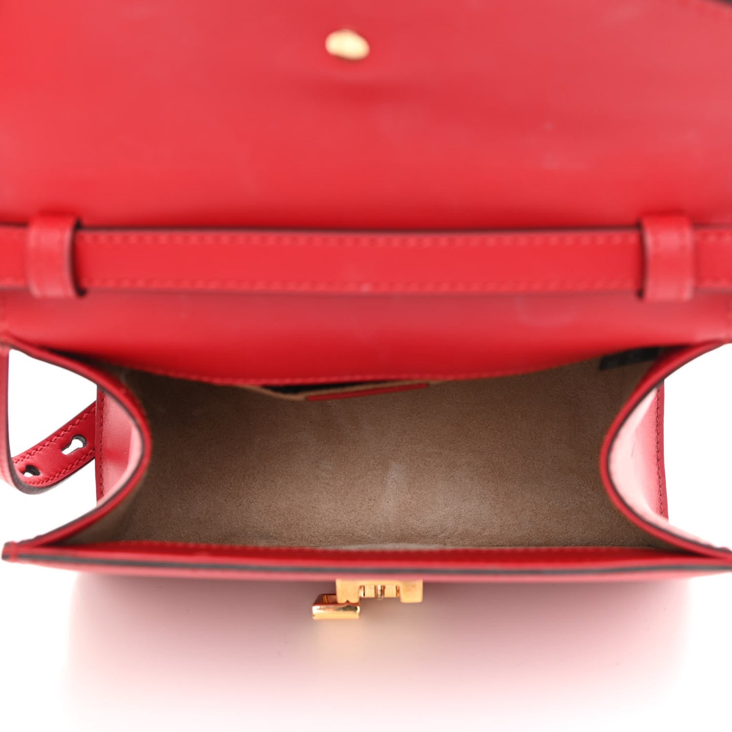 Calfskin Mini Sylvie Top Handle Bag Hibiscus Red