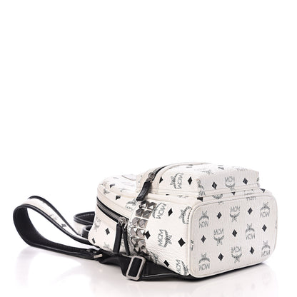 MCM Visetos Side Stud Mini Stark Backpack White 3 of 10