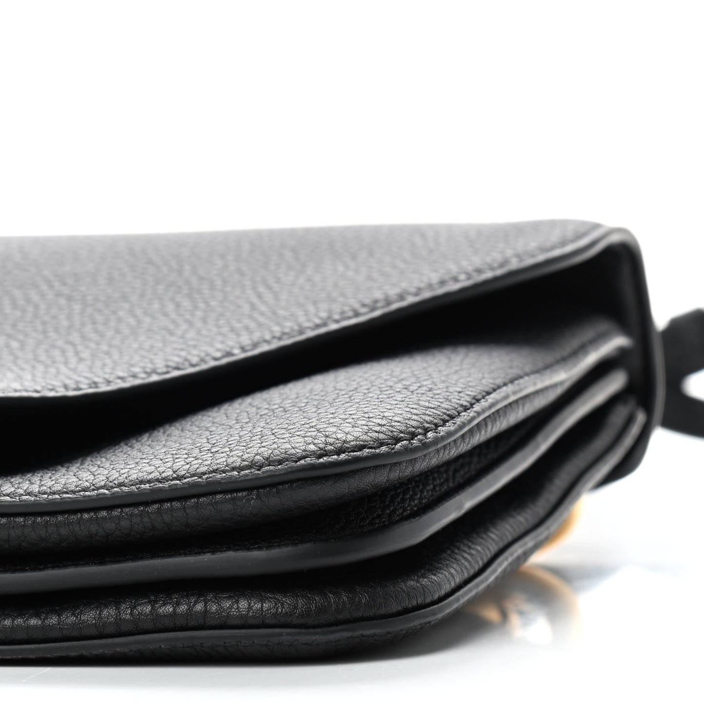 Calfskin Mount Envelope Bag Black