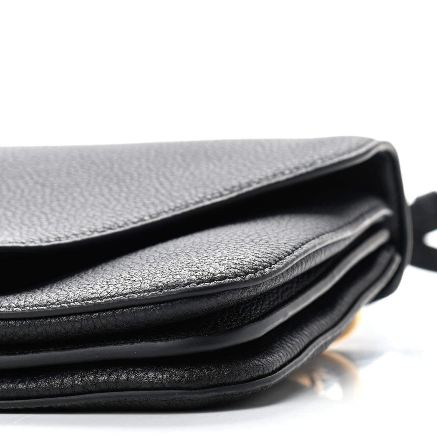 Bottega Veneta Calfskin Mount Envelope Bag Black 9 of 9