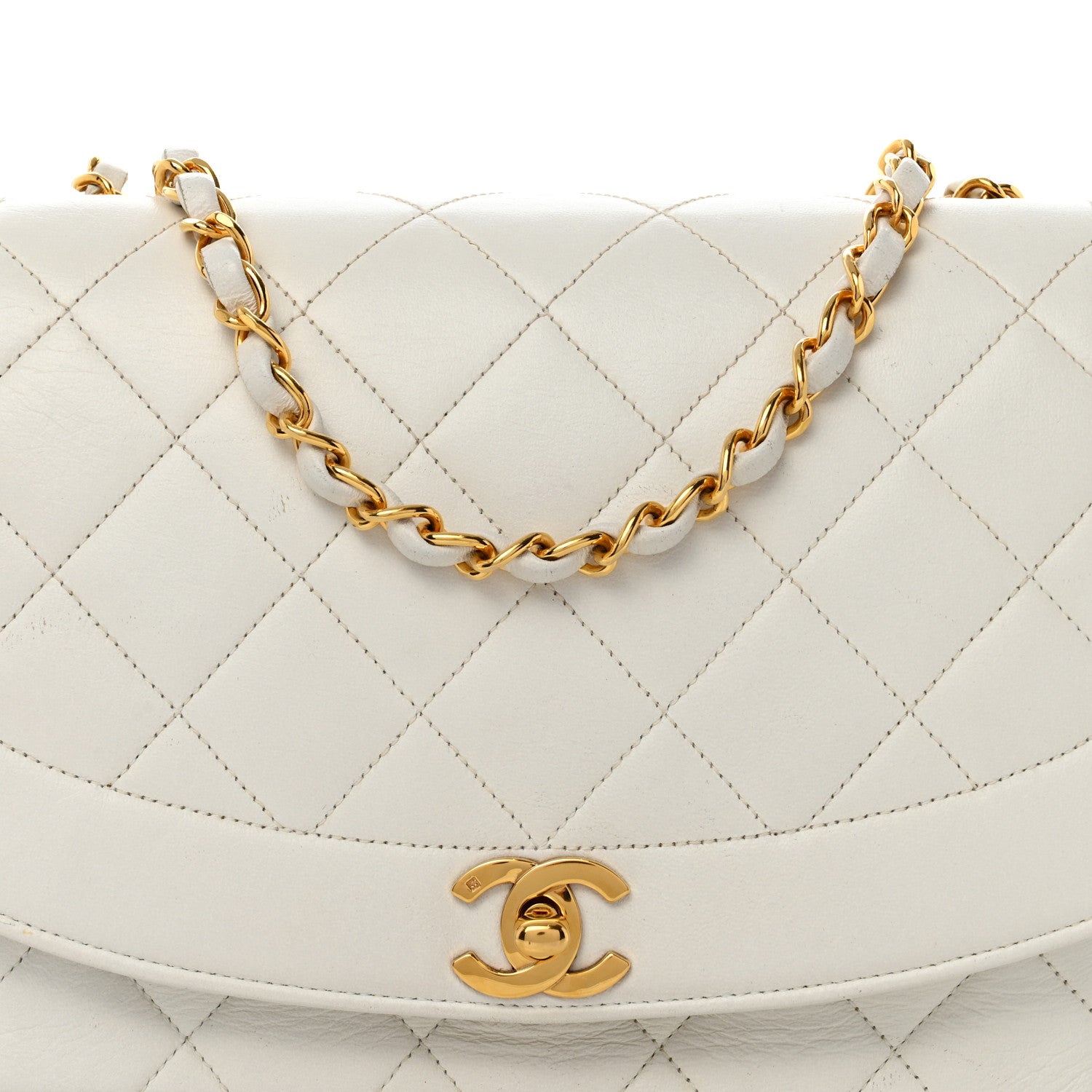 Chanel Lambskin Quilted Medium Single Flap White 9 of 16