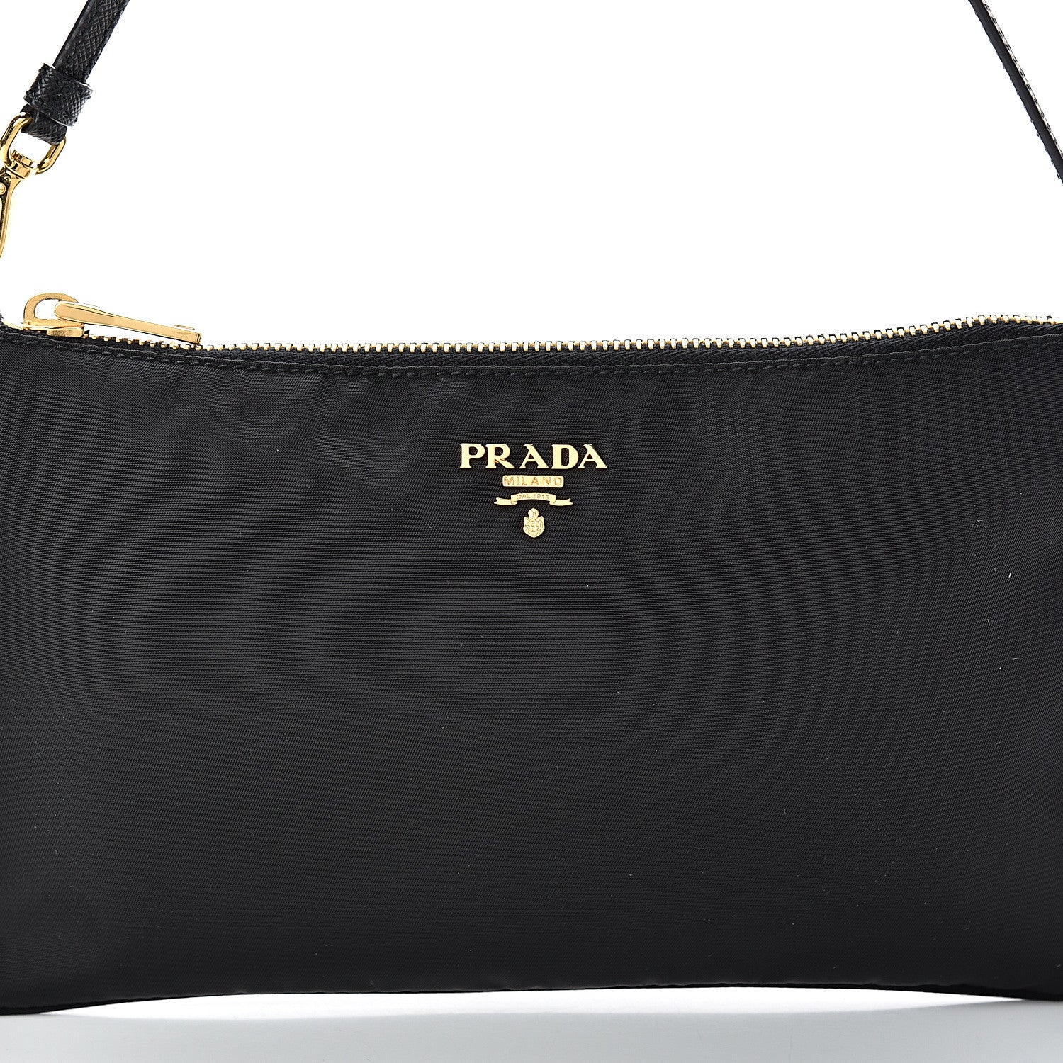 Prada Tessuto Nylon Pochette Bag Black 8 of 10