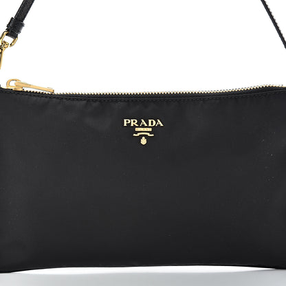 Prada Tessuto Nylon Pochette Bag Black 8 of 10