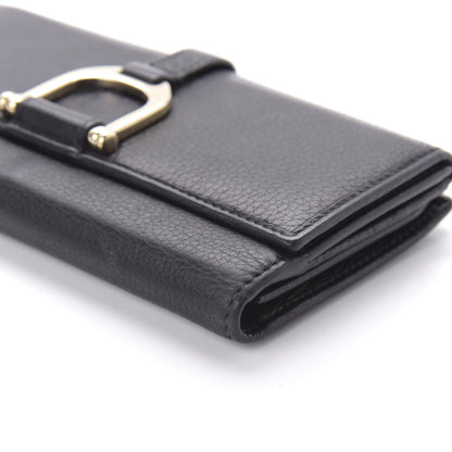 Gucci Calfskin Stirrup Continental Wallet Black 7 of 10