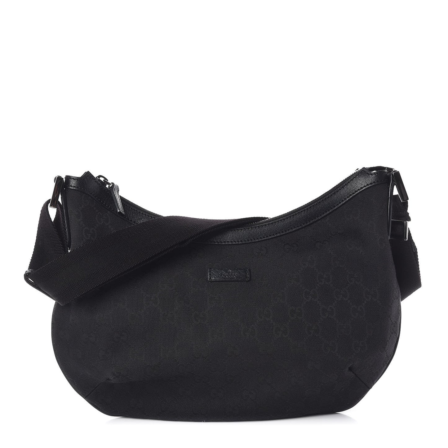 Monogram Medium Half Moon Hobo Black