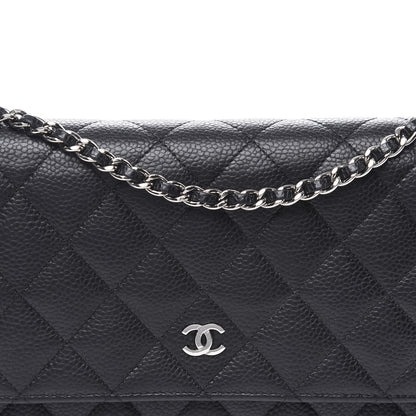 Chanel Caviar Quilted Wallet On Chain WOC Black 10 of 11