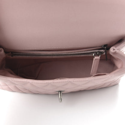 Chanel Caviar Quilted Small Coco Handle Flap Pink 5 of 10