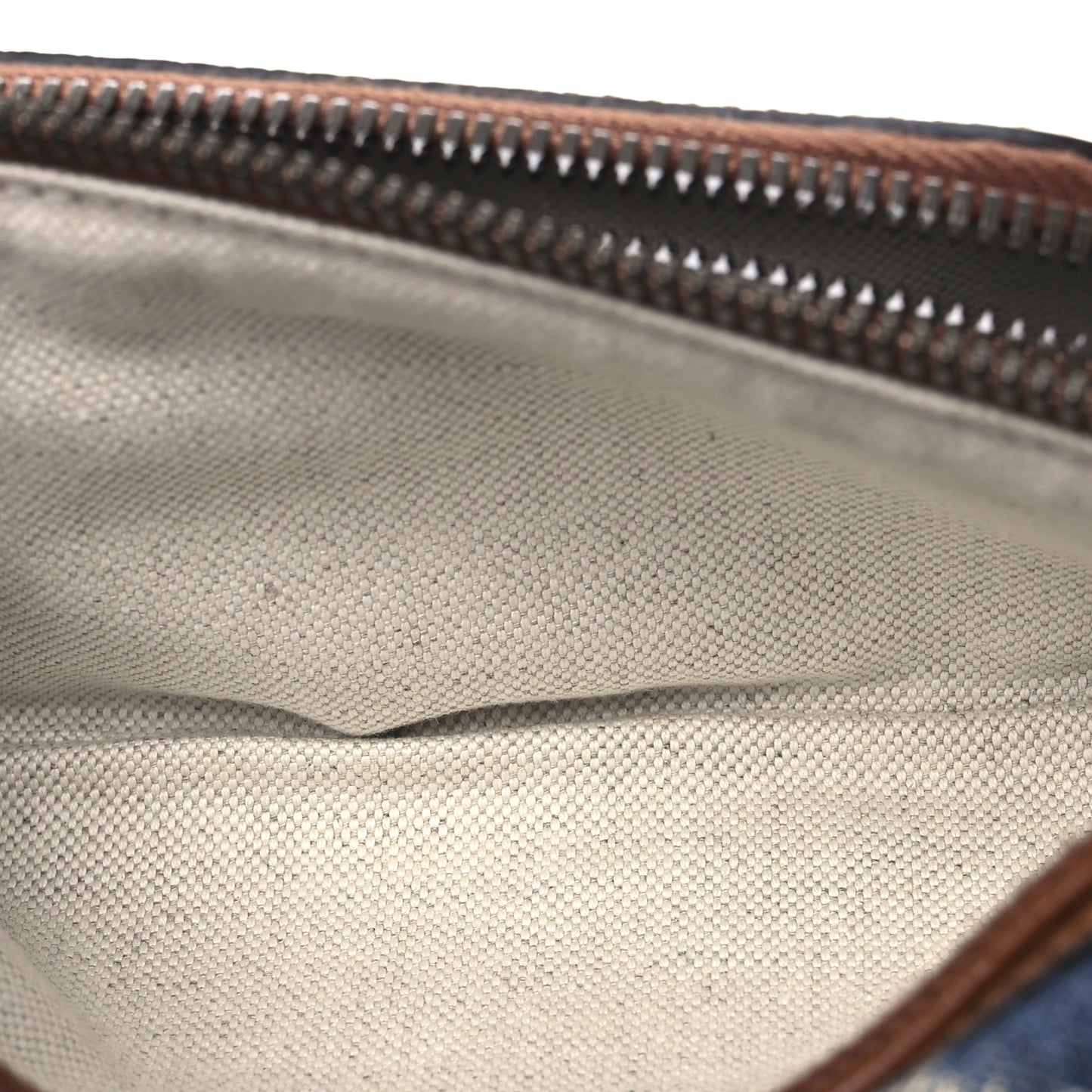 New Denim GG Monogram Dollar Calfskin Web Retro Interlocking G Belt Bag Blue Tea Cuir Epilog