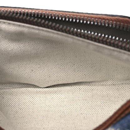Gucci New Denim GG Monogram Dollar Calfskin Web Retro Interlocking G Belt Bag Blue Tea Cuir Epilog 5 of 10