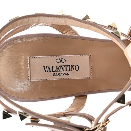 Valentino Garavani Calfskin Nappa Rockstud Ankle Strap 65mm Pumps 39.5 Black Poudre 8 of 10