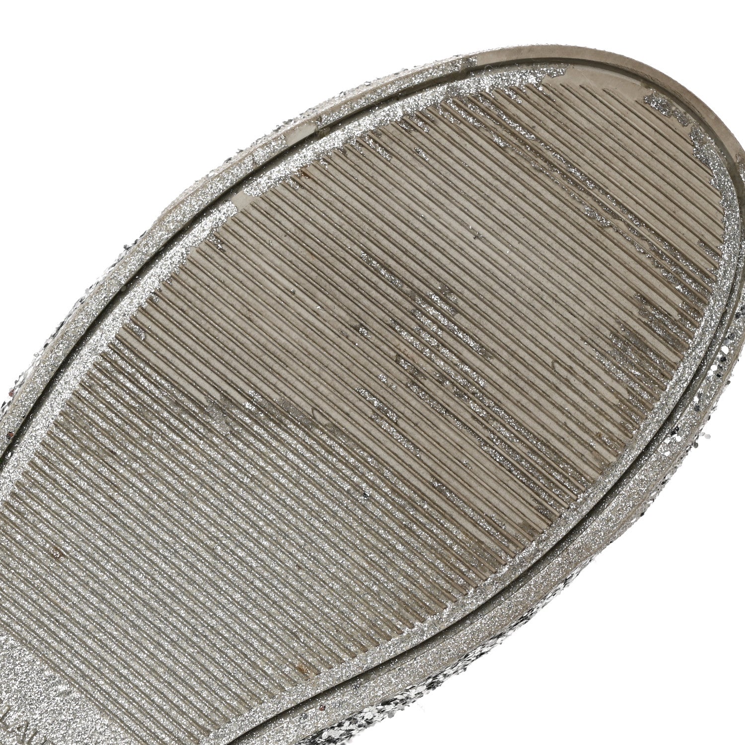 Saint Laurent Calfskin Crystal Glitter Andy Sneakers 36 Silver 12 of 12