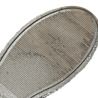 Saint Laurent Calfskin Crystal Glitter Andy Sneakers 36 Silver 12 of 12