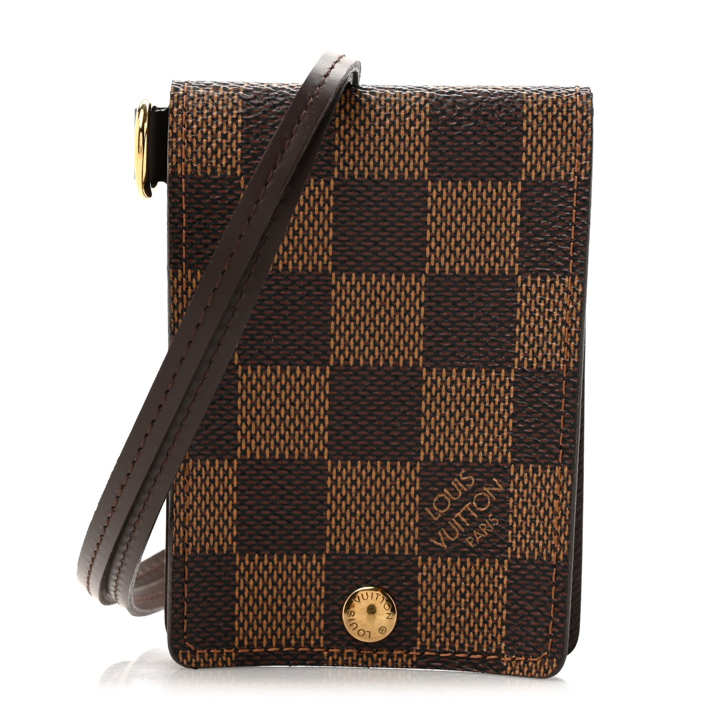 Damier Ebene Porte Carte ID Bandouliere