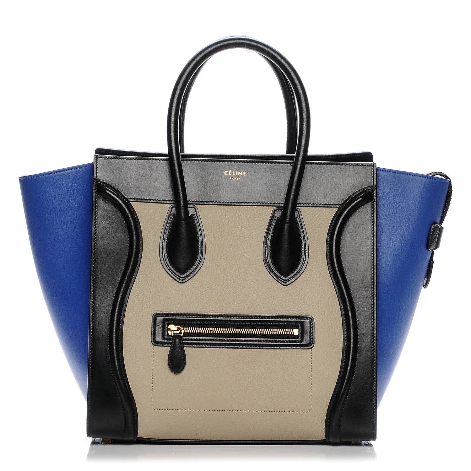 Celine Elephant Calfskin Mini Tri-Color Luggage Beige 1 of 7