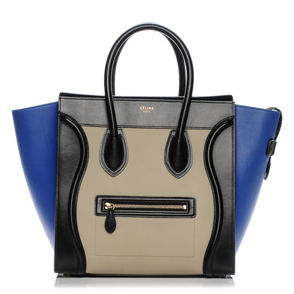 Celine Elephant Calfskin Mini Tri-Color Luggage Beige 1 of 7