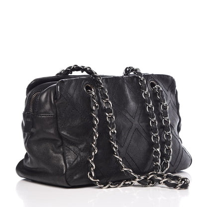 Chanel Calfskin Small Diamond Stitch Tote Black 1 of 10