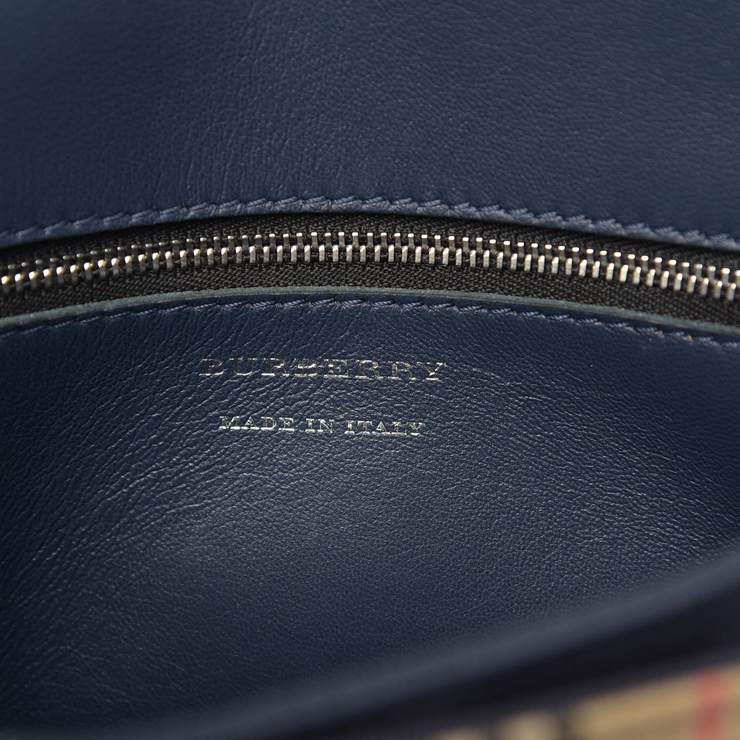 Burberry Smooth Calfskin 1983 Knight Check Link Shoulder Bag Ink Blue 6 of 8