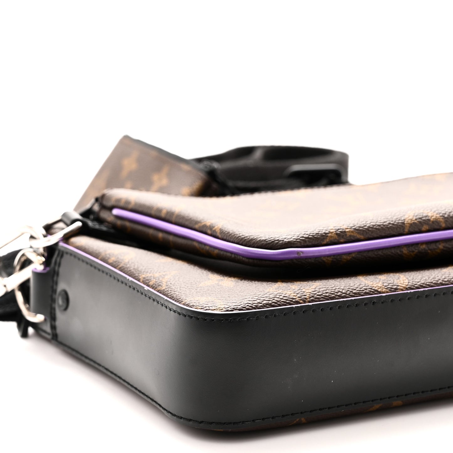 Monogram Macassar Trio Messenger Purple