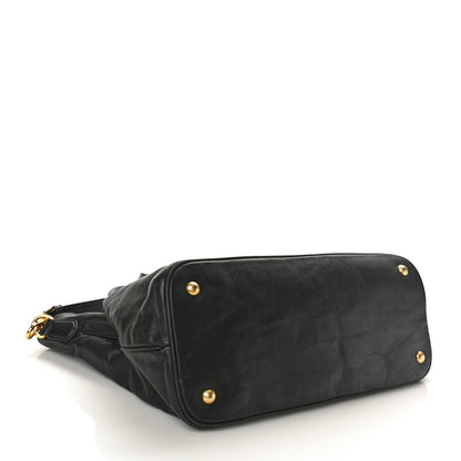 Prada Soft Calfskin Shopping Tote Black 4 of 11