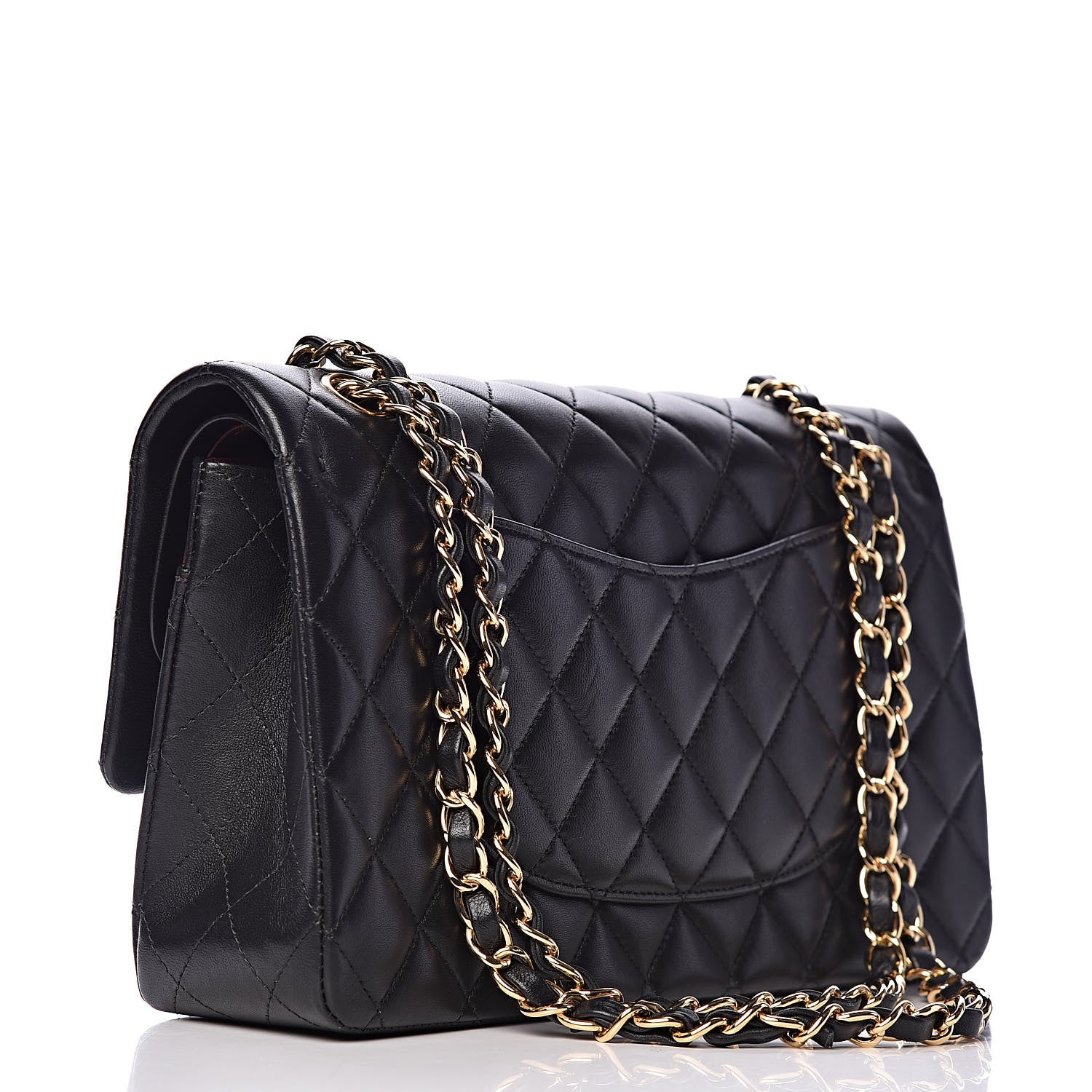 Chanel Lambskin Quilted Medium Double Flap Black 3 of 12