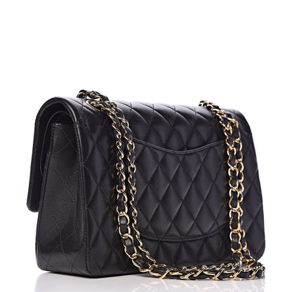 Chanel Lambskin Quilted Medium Double Flap Black 3 of 12