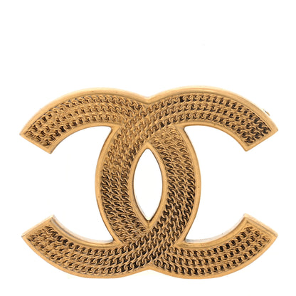 Chanel Metal CC Brooch Gold 1 of 4